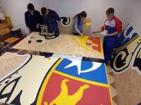 Immagine: FEM_campus pronto ad ospitare il Giro d'Italia preparativi per gli allestimenti)