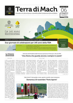 Immagine: Terra di Mach n.6 / Novembre 2019 e Speciale Porte aperte alla FEM